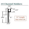 Gordon Brush #4 Channel Holders (Straight) 4072A